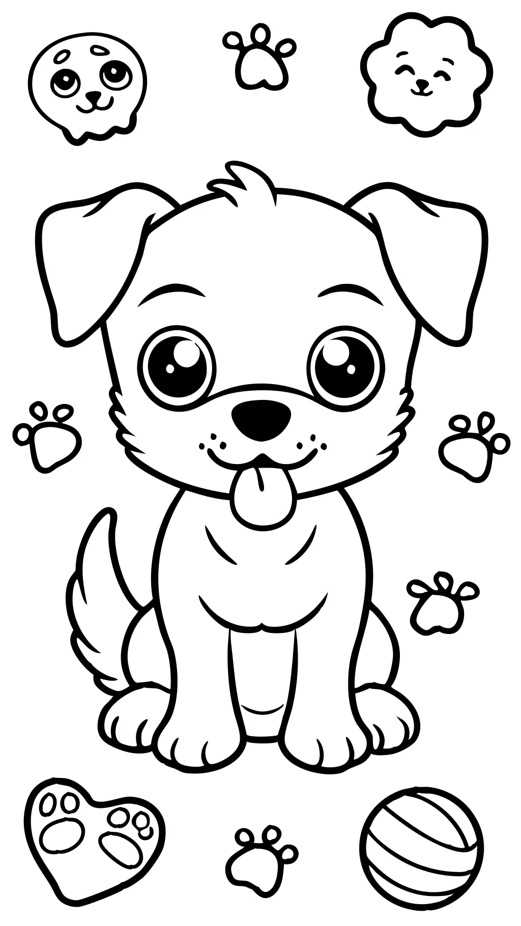 coloriage de chiot